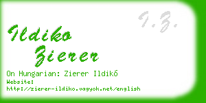 ildiko zierer business card